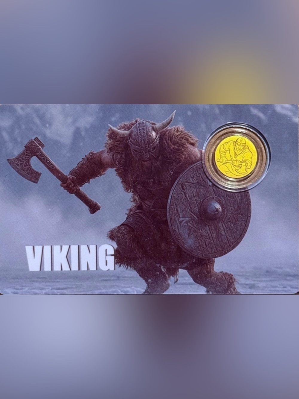 Viking PURE GOLD COIN in Assay Wallet Card • 1/1000oz Fine Gold (.9999, 24k)
